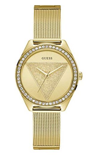 Guess Reloj Analógico para Mujer de Cuarzo con Correa en Acero Inoxidable W1142L2