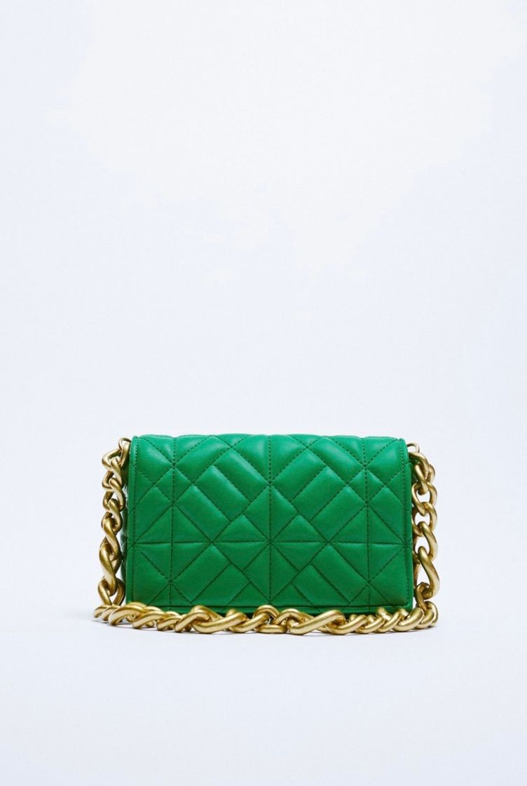 Fashion Bolso cadena verde Zara