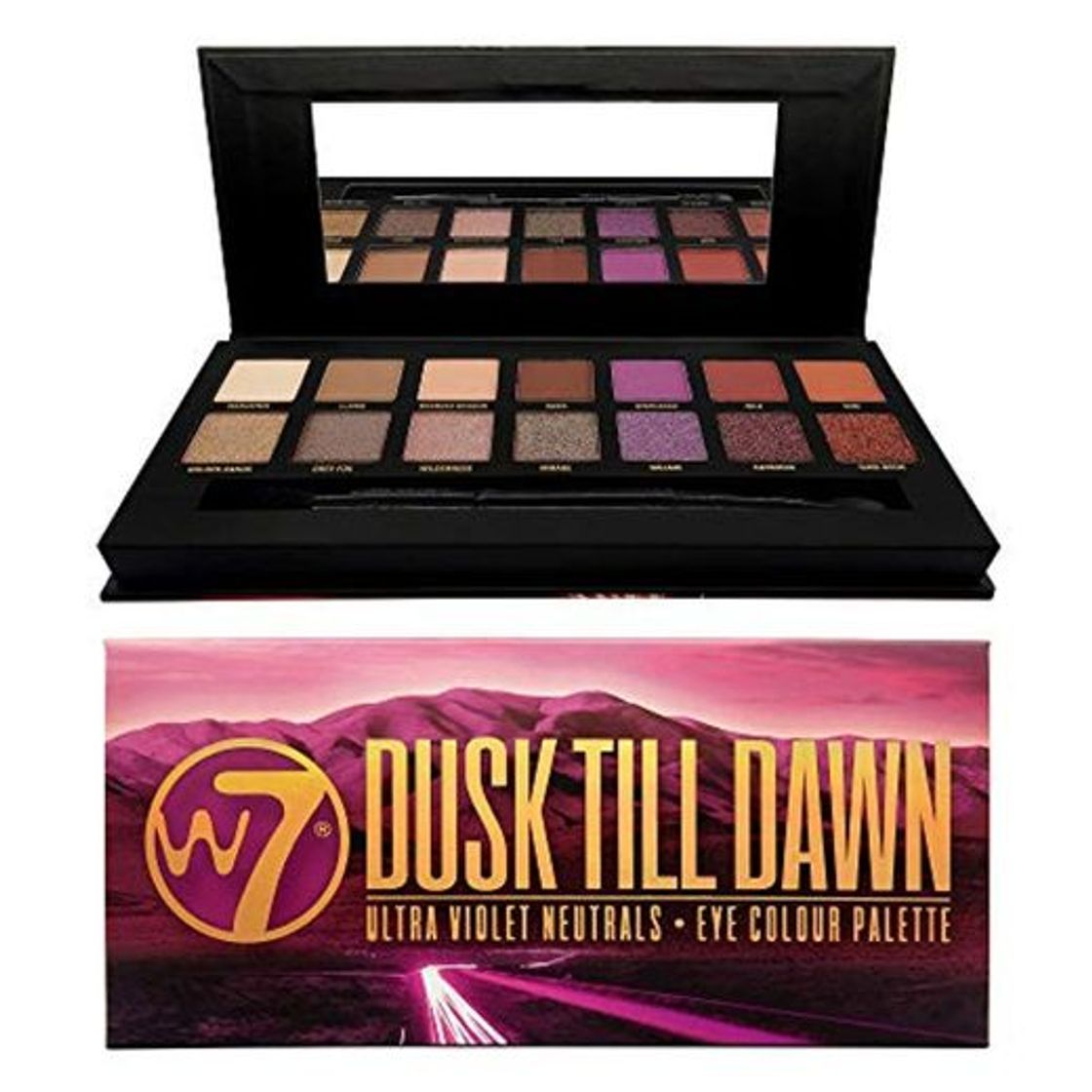 Belleza W7 Dusk Till Dawn Ultra Violet Neutrals 14 Colour Eye Shadow Palette