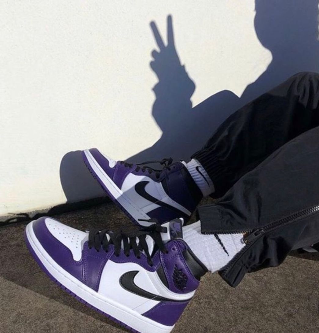 Moda JORDAN Air Jordan 1 Retro High OG court purple/black/white