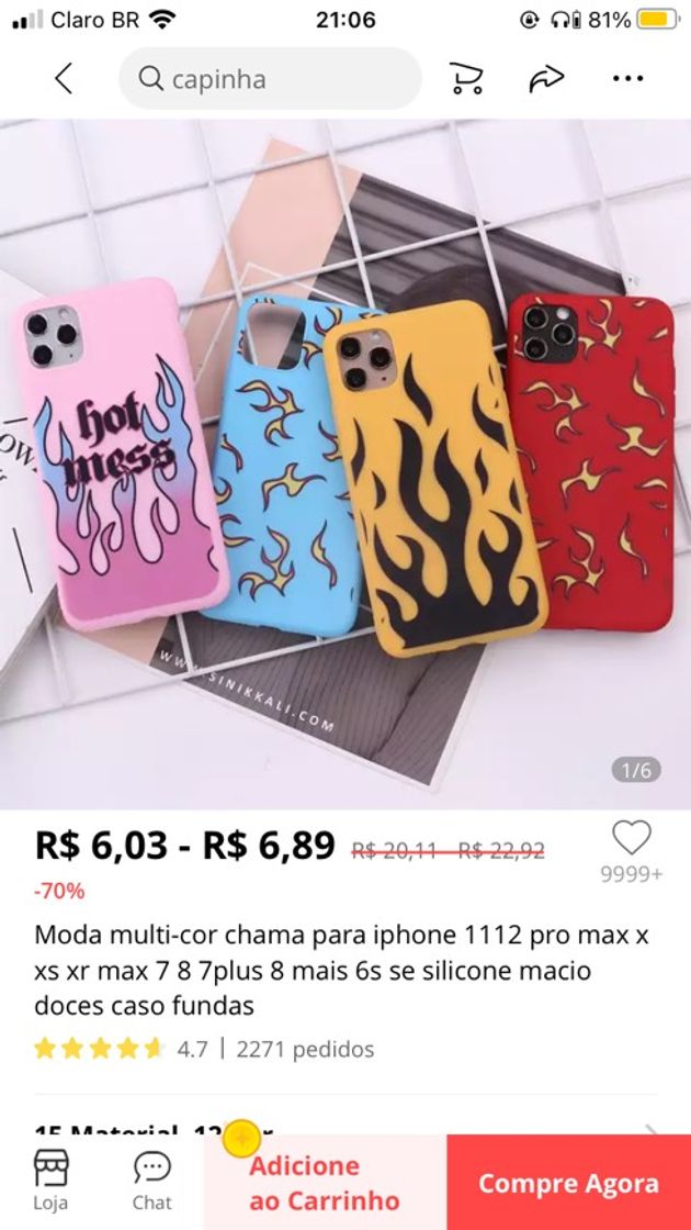 Moda Capinhas iPhone 7