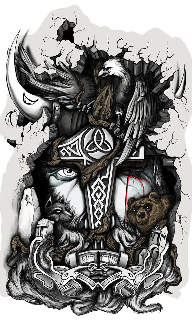 Moda Tattoo Nordic Viking