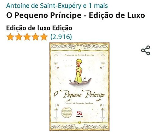 O Pequeno Príncipe - Edição de Luxo - 9788581303079 - Amazon