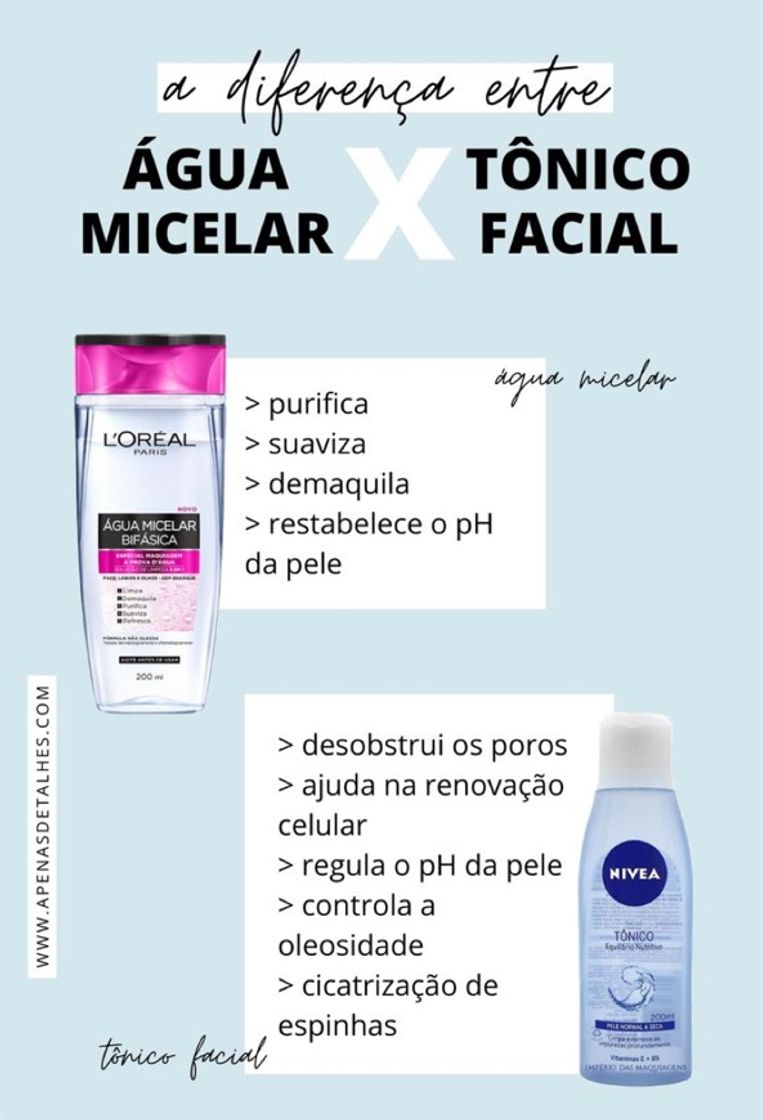 Fashion Água micelar vs tônico facial 