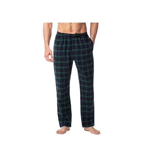 LAPASA PerfectSleep - Pijama de 100% Algodón Franela con Estampado Escocés para