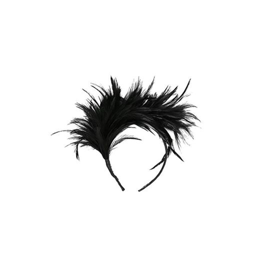 Lurrose Diadema de plumas Fascinator Banda para el cabello Tocado para la