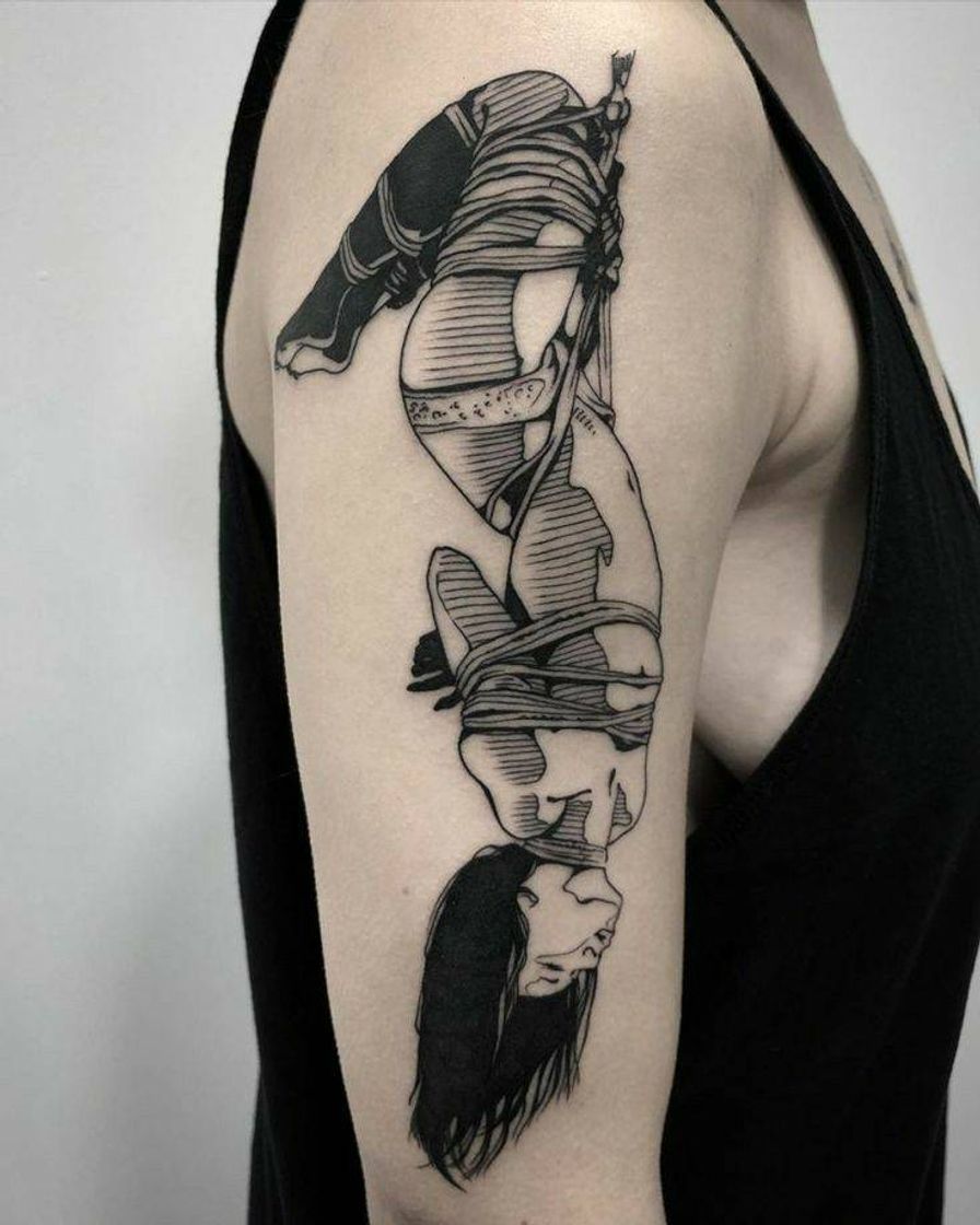 Fashion Shibari tattoo 