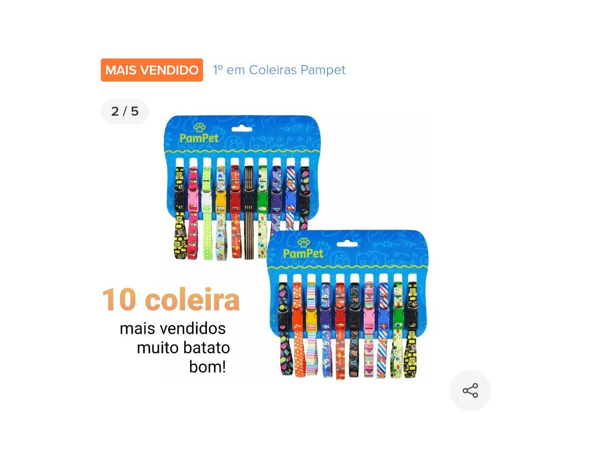 Producto Kit 10 Coleiras Cachorro Tam M