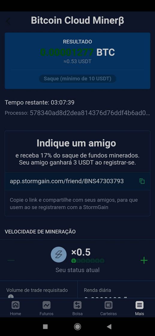 Moda App de mineração de cripto moeda