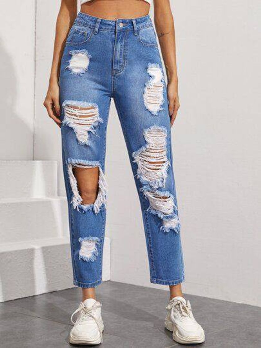 Fashion Mom jeans rotos.