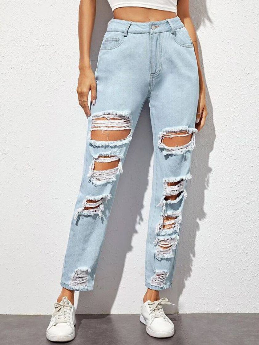 Fashion Mom jeans rotos