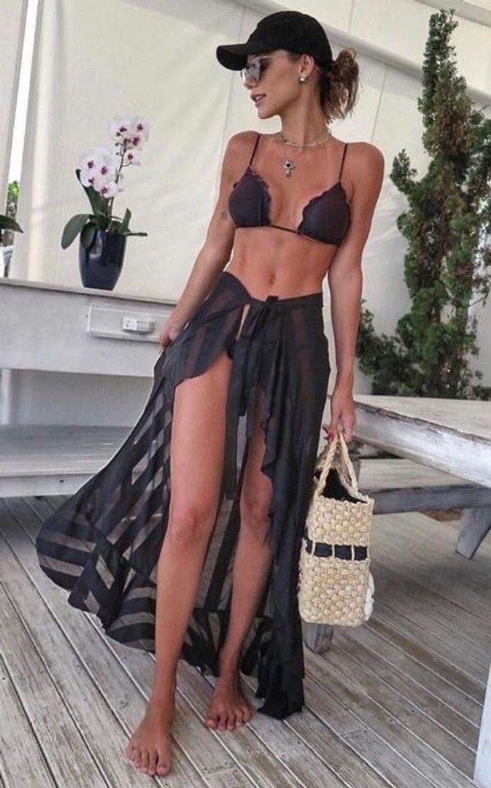 Fashion look completo para ir na praia