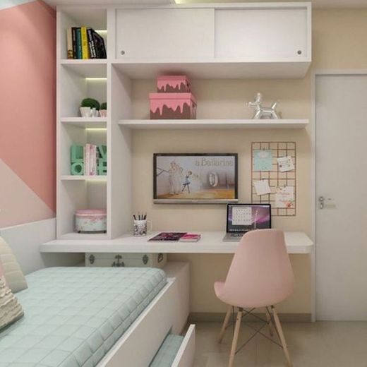 decoração de quarto feminino pequeno