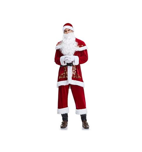 ShiyiUP Disfraces de Papá Noel para Navidad Traje de Cosplay para Hombre 2XL