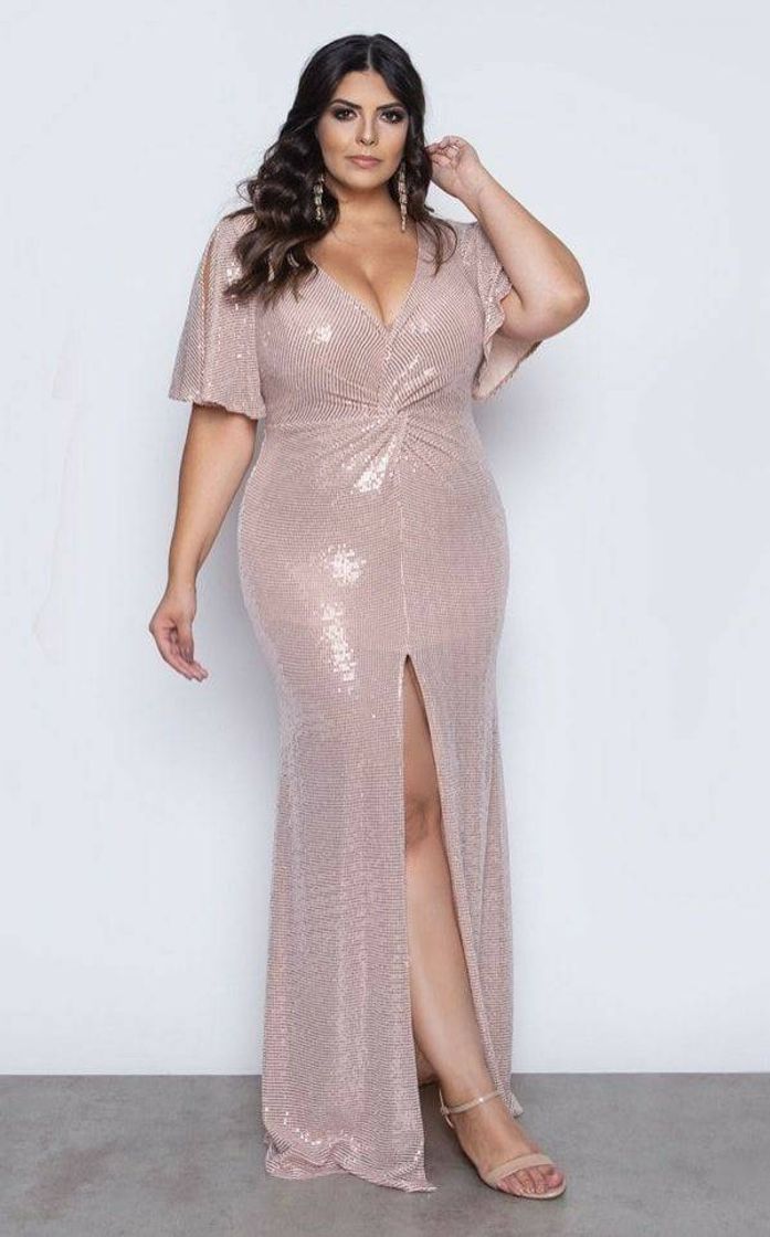 Social vestido de festa plus size 