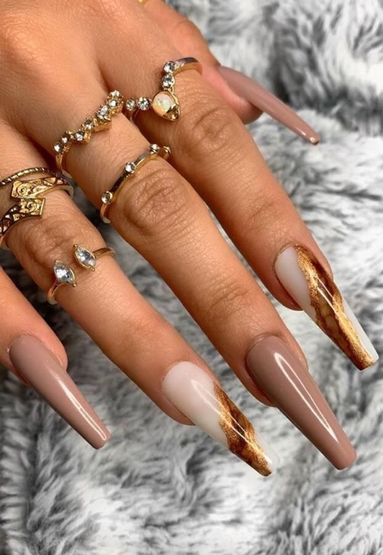 Moda Unhas Mármore 🧡