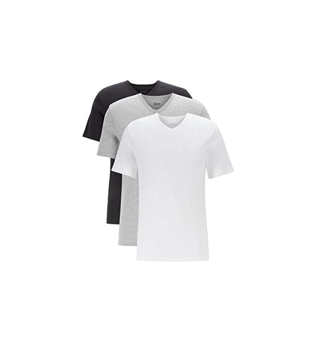 Moda BOSS T-Shirt VN 3P CO Camiseta, Multicolor