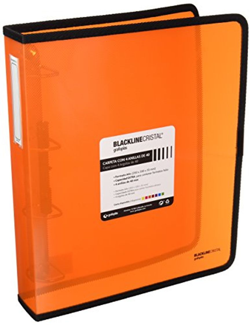 Social Grafoplas 30120652, Carpeta Anillas Naranja A4