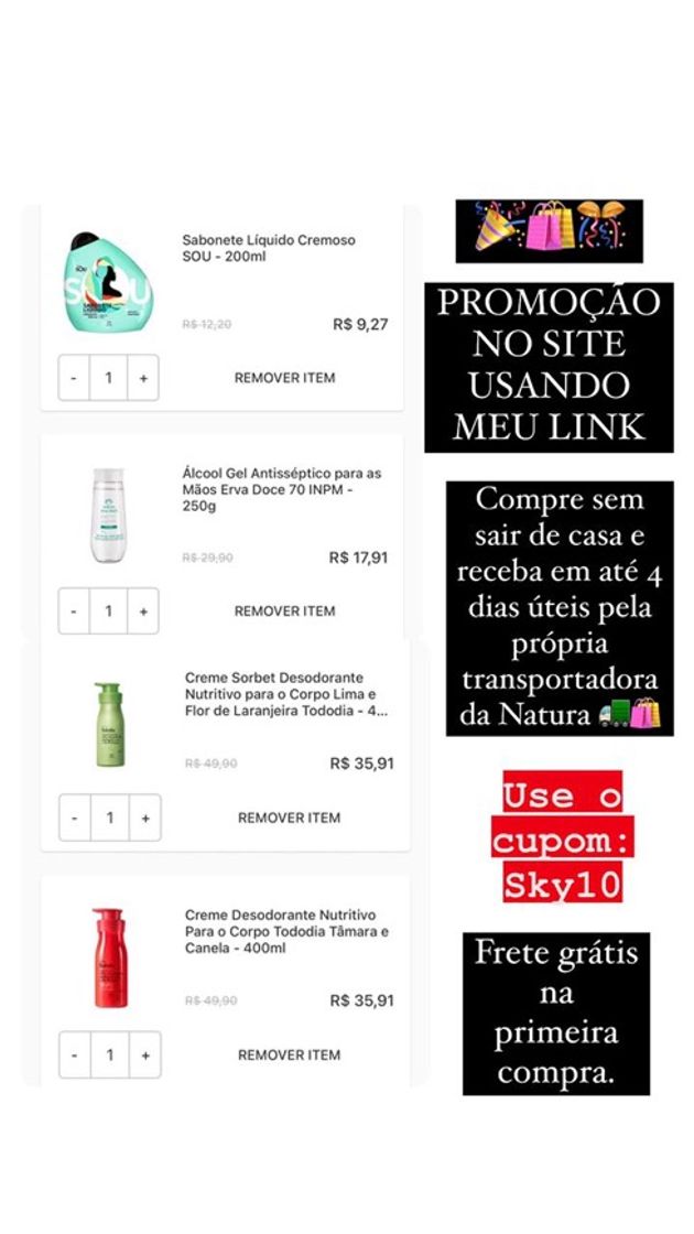 Fashion Natura cosméticos