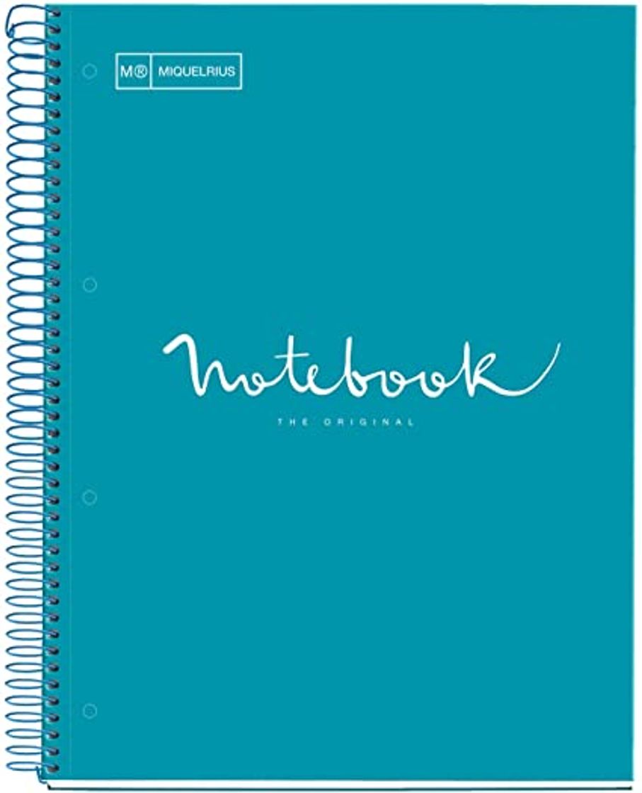 Product MIQUELRIUS Cuaderno Espiral Microperforado, Cubierta Cartón Forrado, Tamaño A4 210 x 297