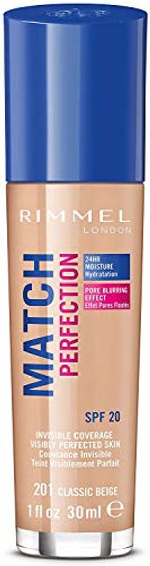 Product Rimmel London Match Perfection Foundation Base de Maquillaje Tono 201 Classic Beige