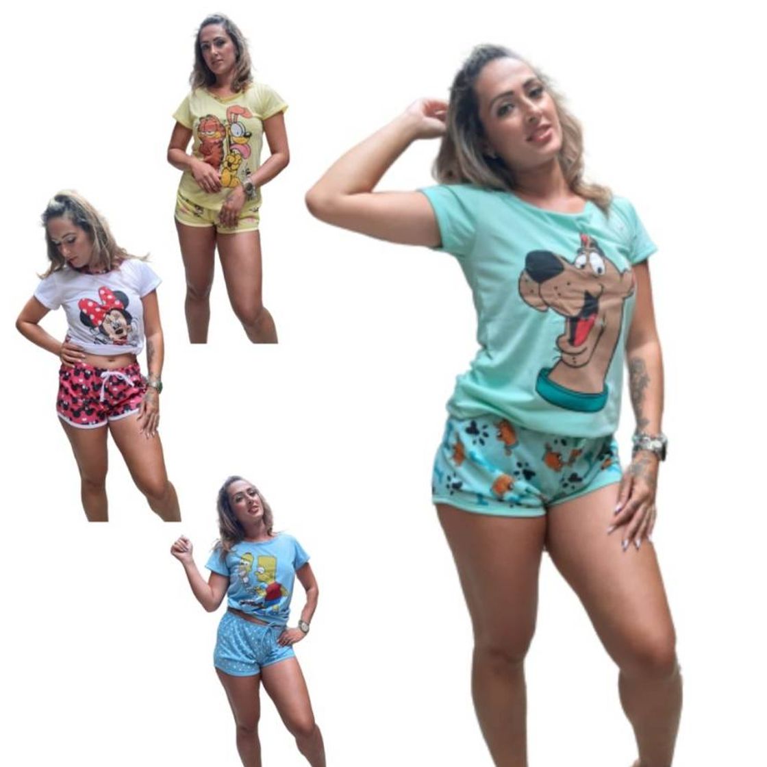 Moda pijama baby doll personagens , lançamento 20/21 !!