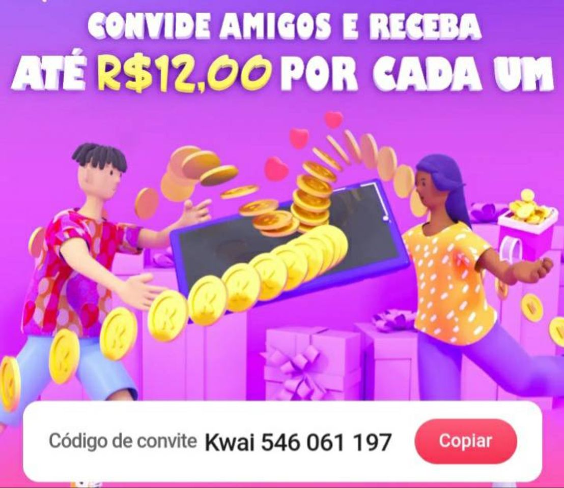 Fashion GANHE ATÉ R$300,00 POR DUA COM O KWAI, SÓ INSTALAR NO CELL.