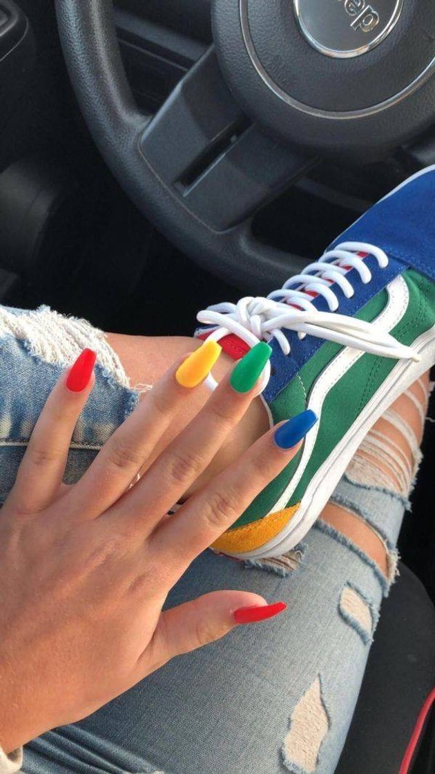 Fashion Unhas Coloridas❤💙💛🧡💚