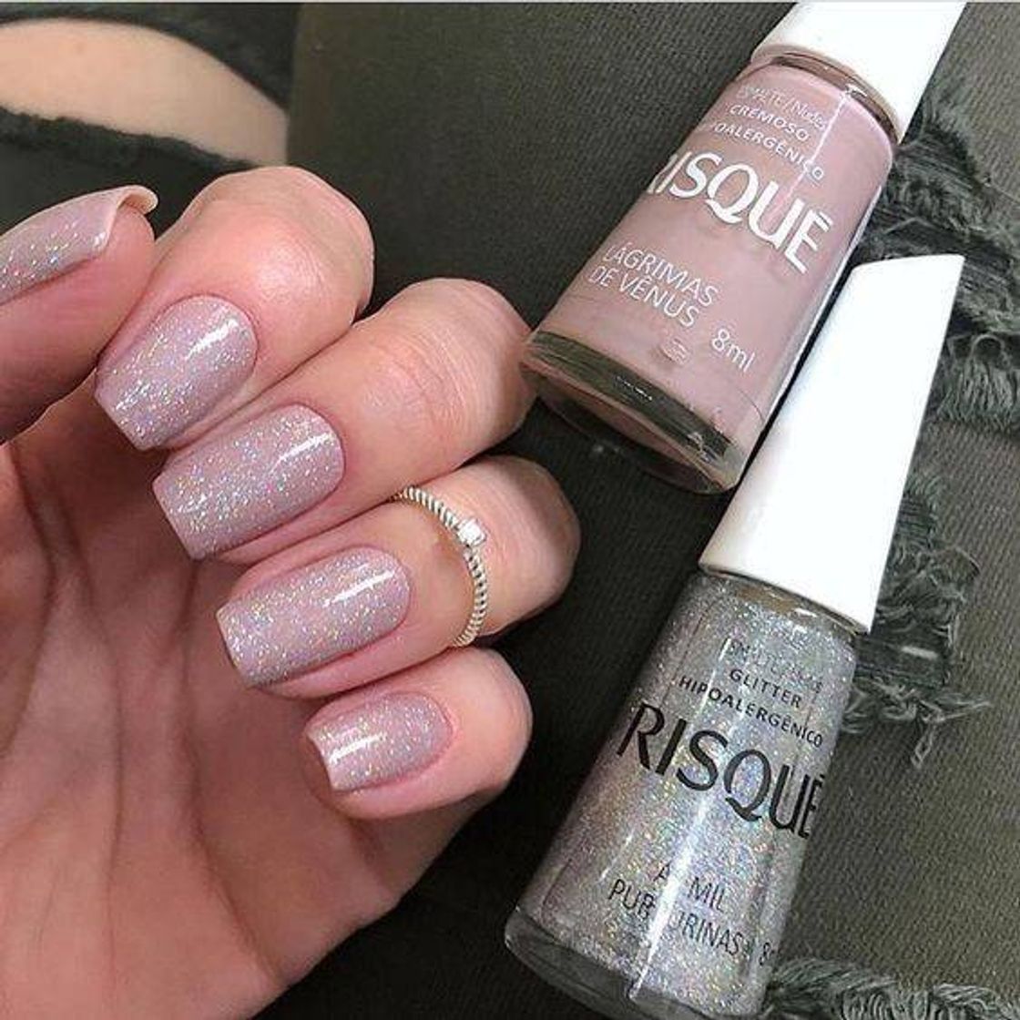 Moda Nude glitter