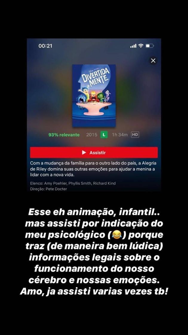 Película Filme Divertidamente