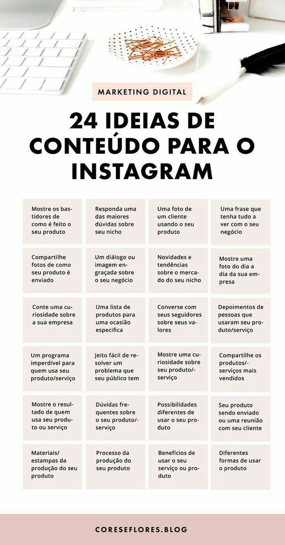 Moda Idéias de conteúdo para seu instagram 