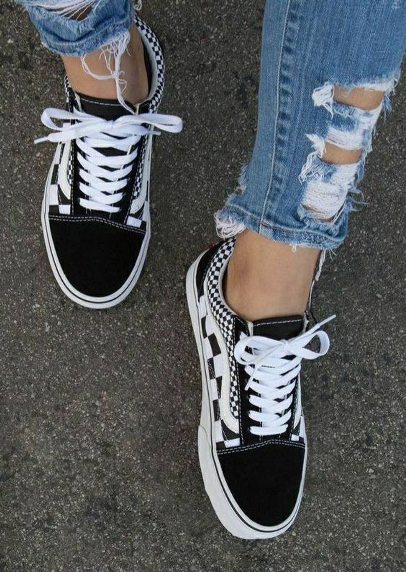 Moda tênis vans quadriculado