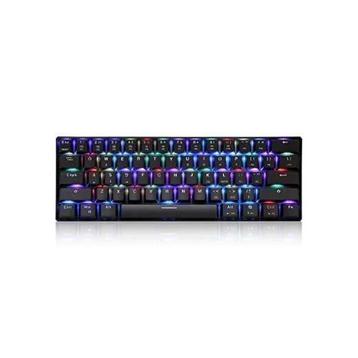 Docooler MOTOSPEED CK61 Teclado mecánico para Juegos RGB Interruptores Azules OUTMU Teclado