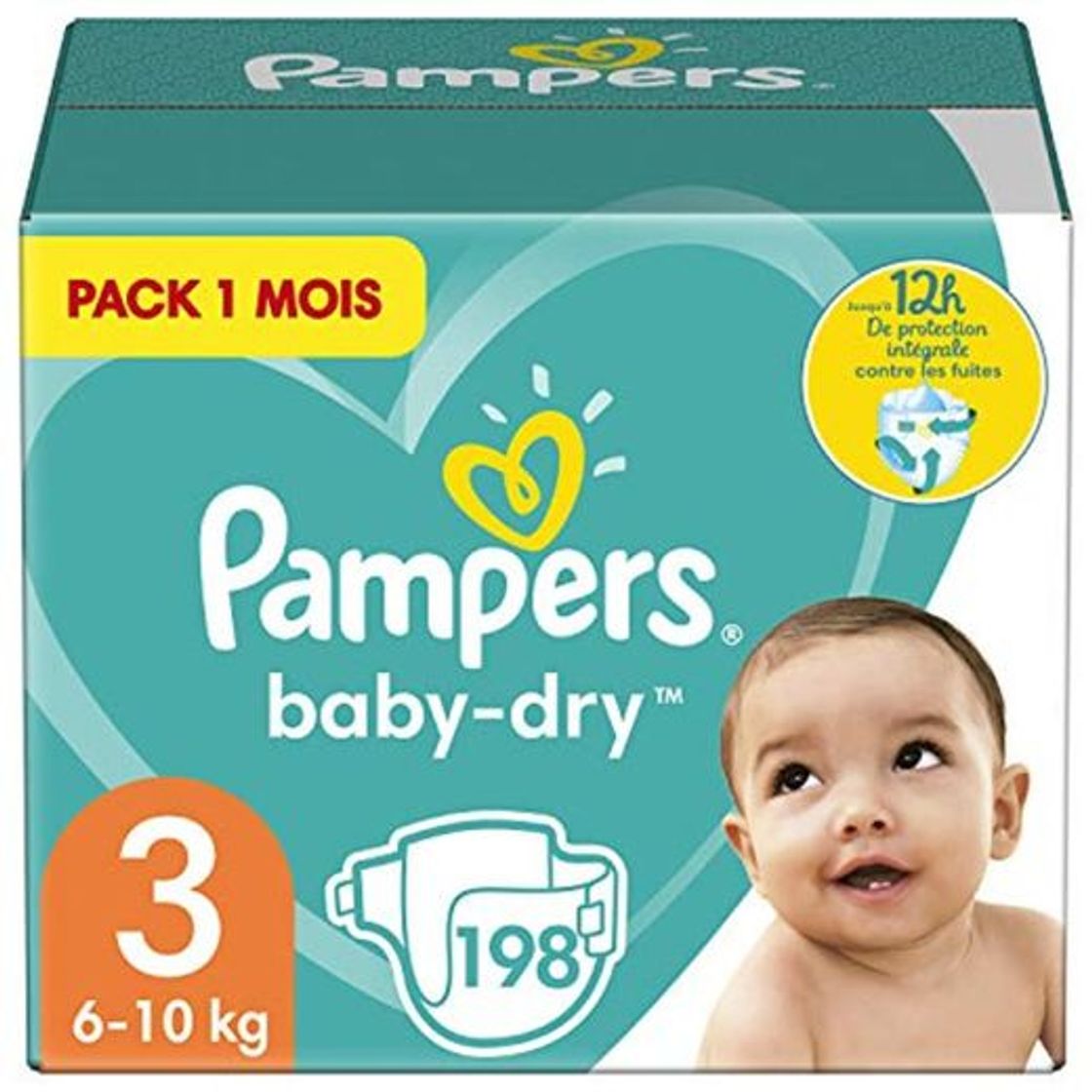 Belleza Pampers Baby Dry - Pañales para bebés, Talla 3