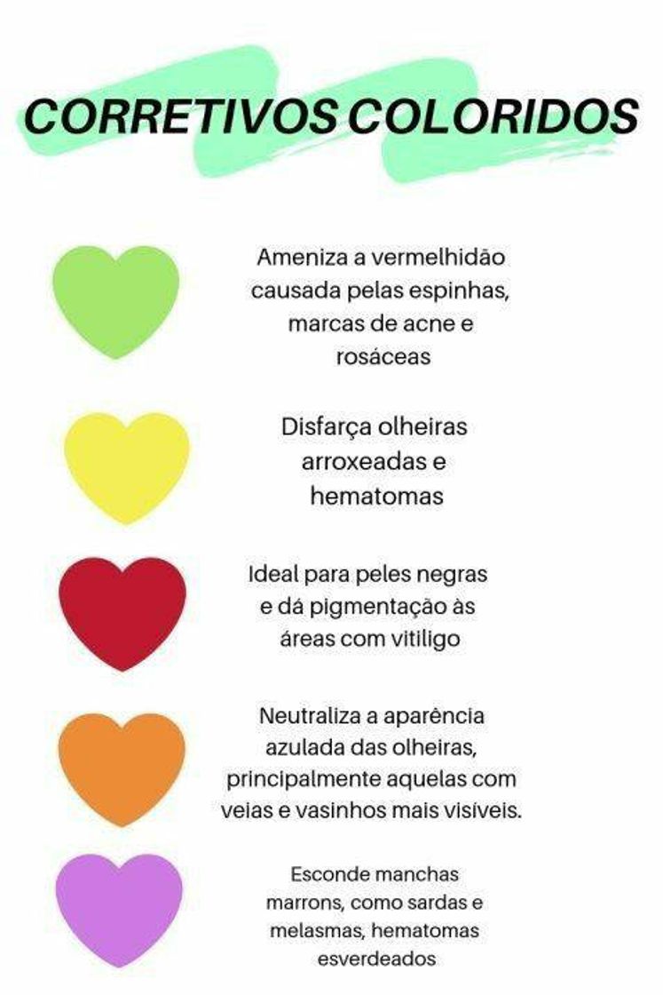 Moda Dicas de corretivo colorido 🖤