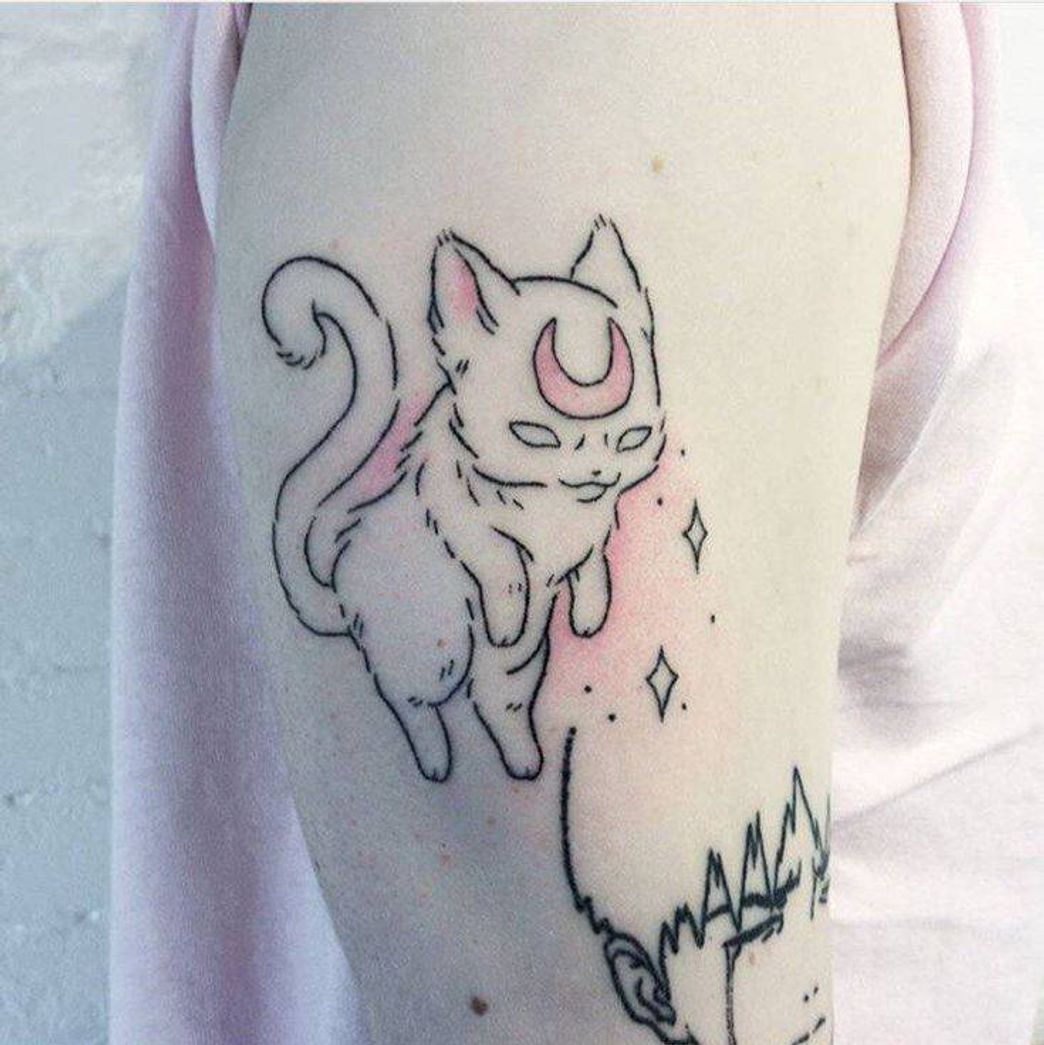 Fashion cat tattoo