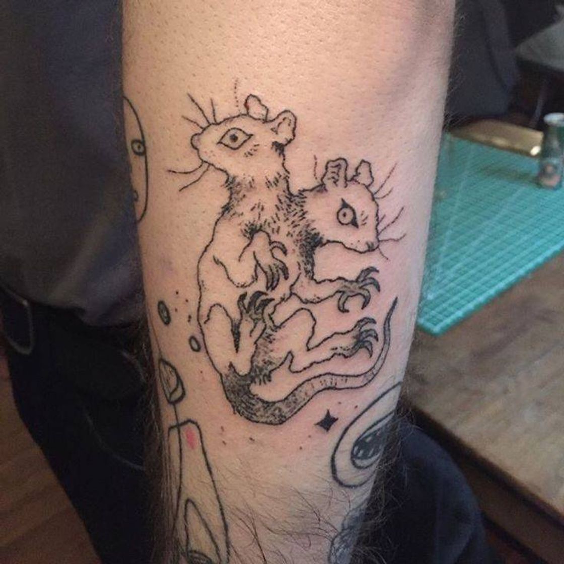 Fashion rat tattoo