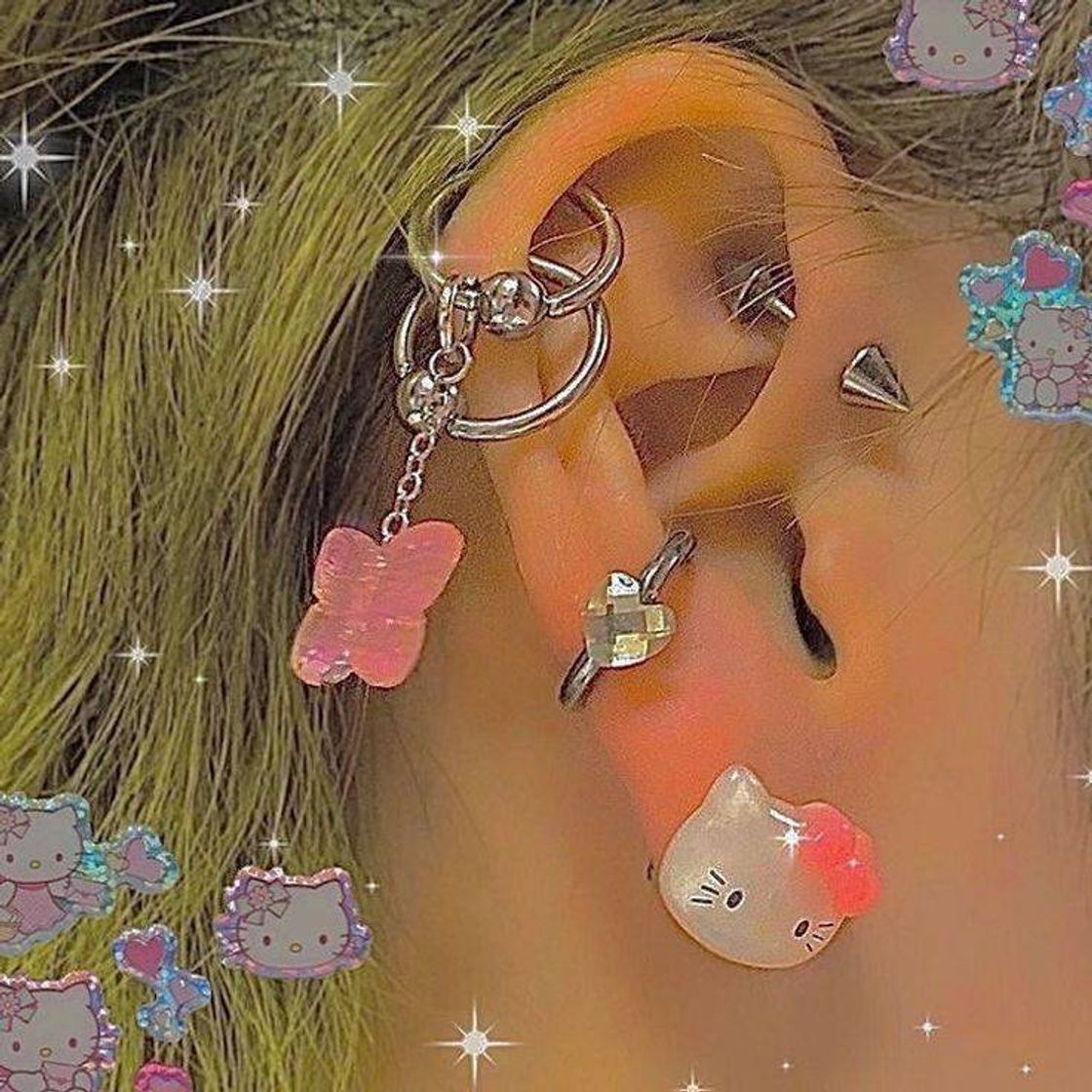 Fashion cute ear piercings idea