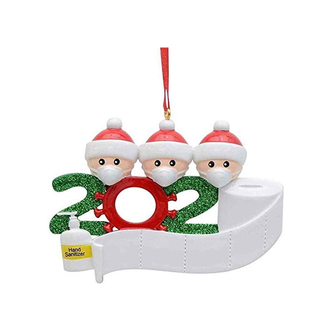 Social Adorno de familia sobrevivido Adornos de árbol de Navidad 2020 Adornos de