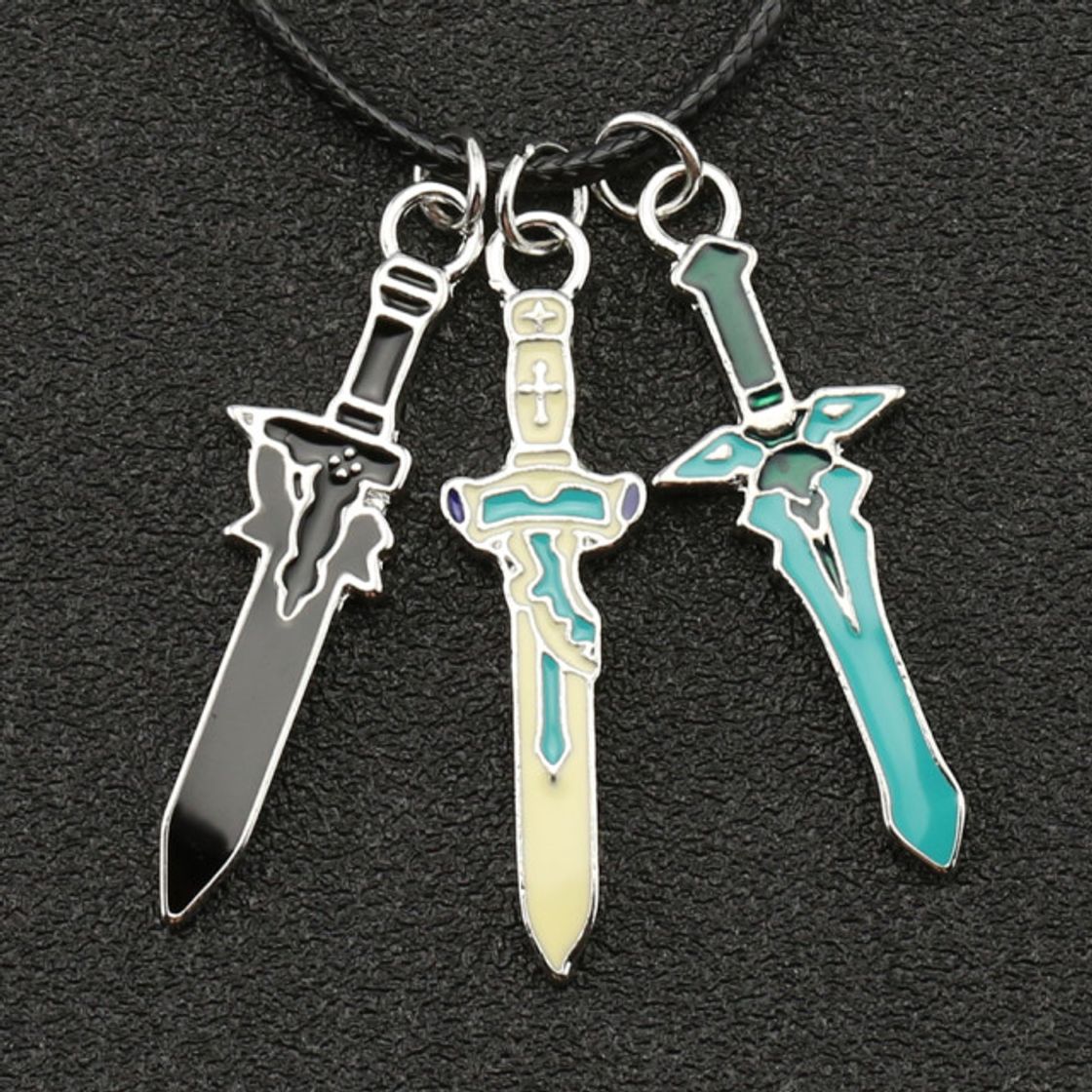 Moda CoolChange Collar de Sword Art Online con Colgantes en Forma de Espada