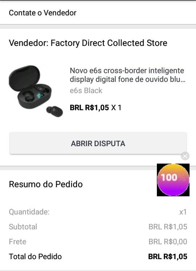 Moda O q já comprei na aliexpress por 1,05 sem paga frete