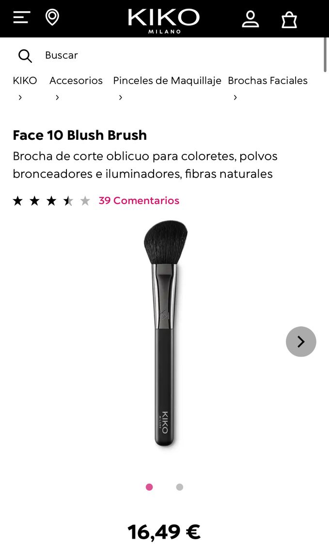 Belleza Brocha Face 10 kiko milano