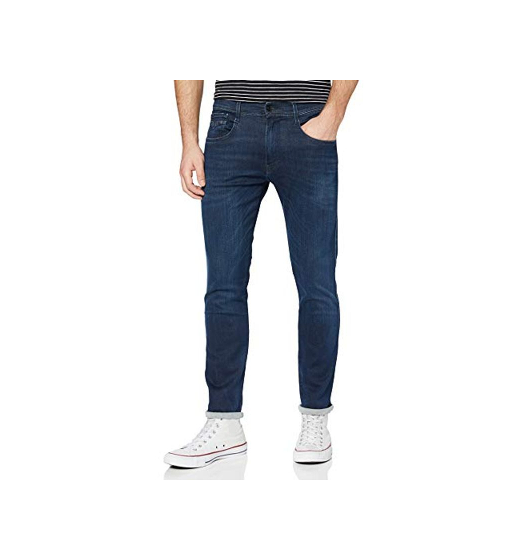 Fashion REPLAY Anbass Vaqueros Slim, Azul