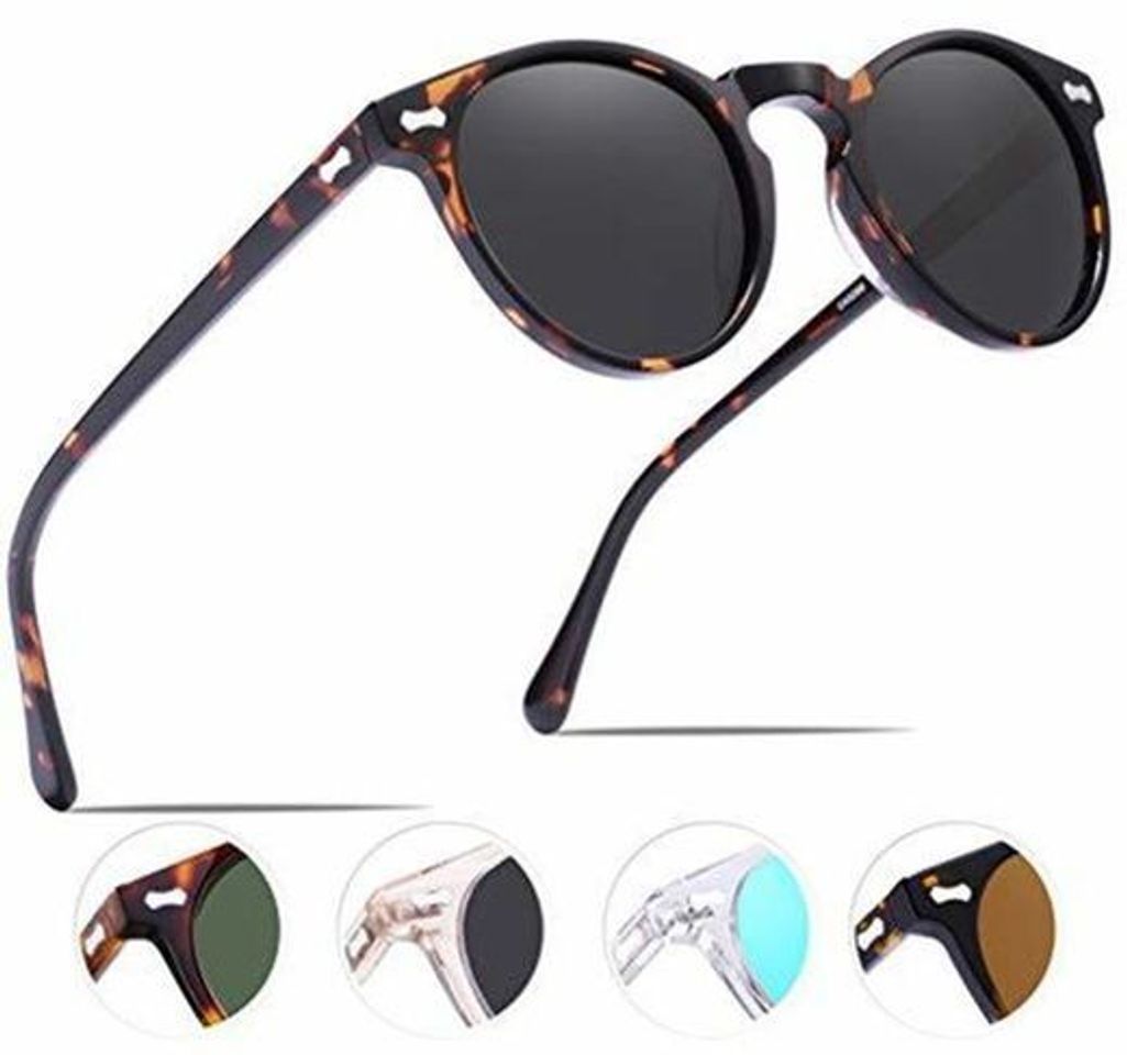 Moda Carfia Vintage Polarizadas Gafas de Sol Mujer Hombre UV400 Protección para Viajes