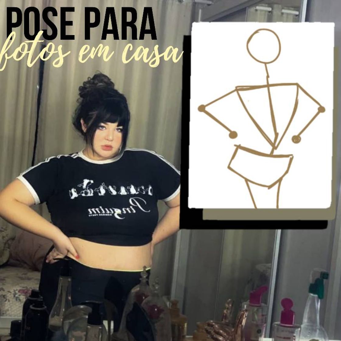 Fashion Pose para foto em casa