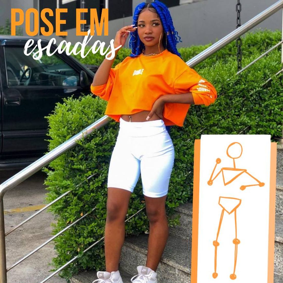 Fashion Pose em escada