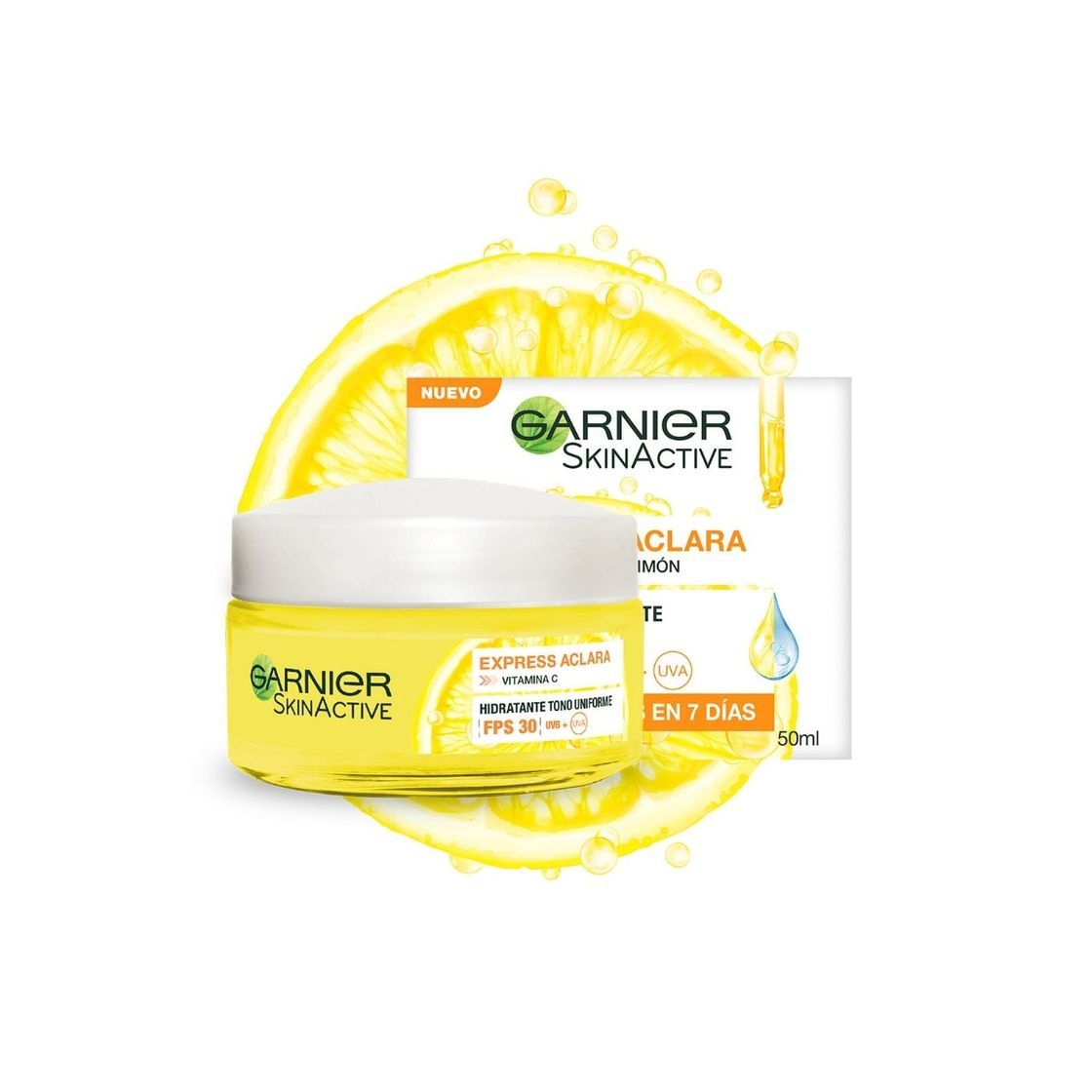 Productos Garnier Crema Hidratante con Vitamina C FPS 30