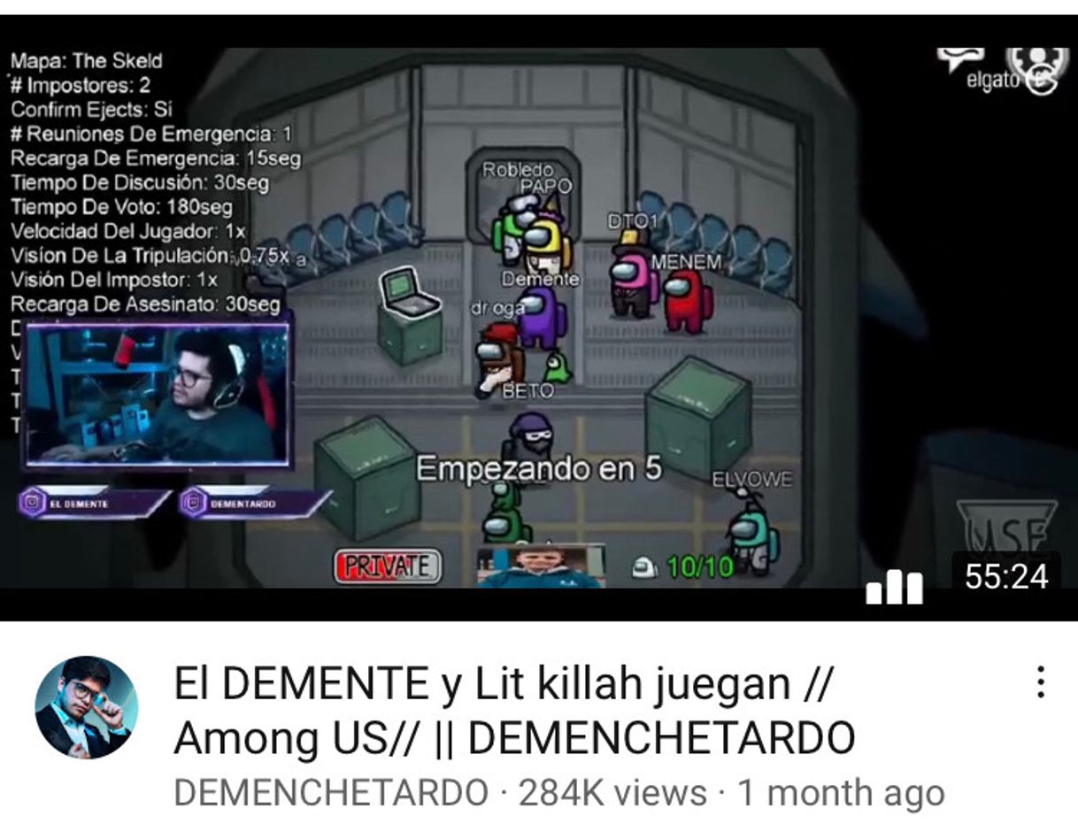 Social El DEMENTE y Lit killah juegan //Among US//