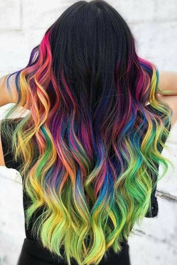Arco-íris (rainbow hair)
💛💜💙💖💚