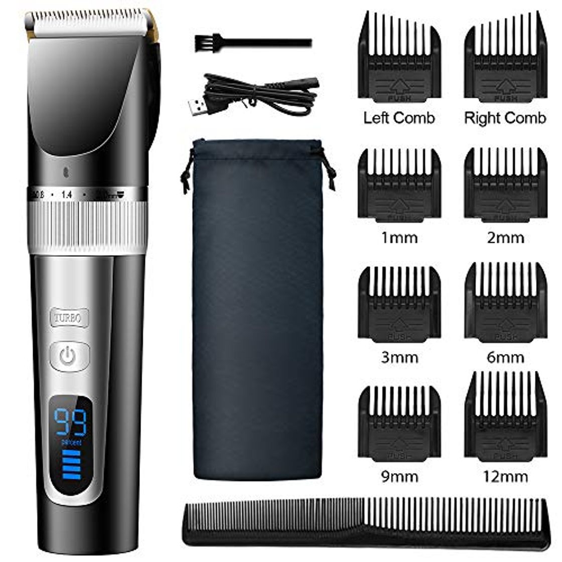 Product MOULEI Cortapelos Profesional Hombre Máquina de Cortar Pelo Cortador de Pelo Recargable